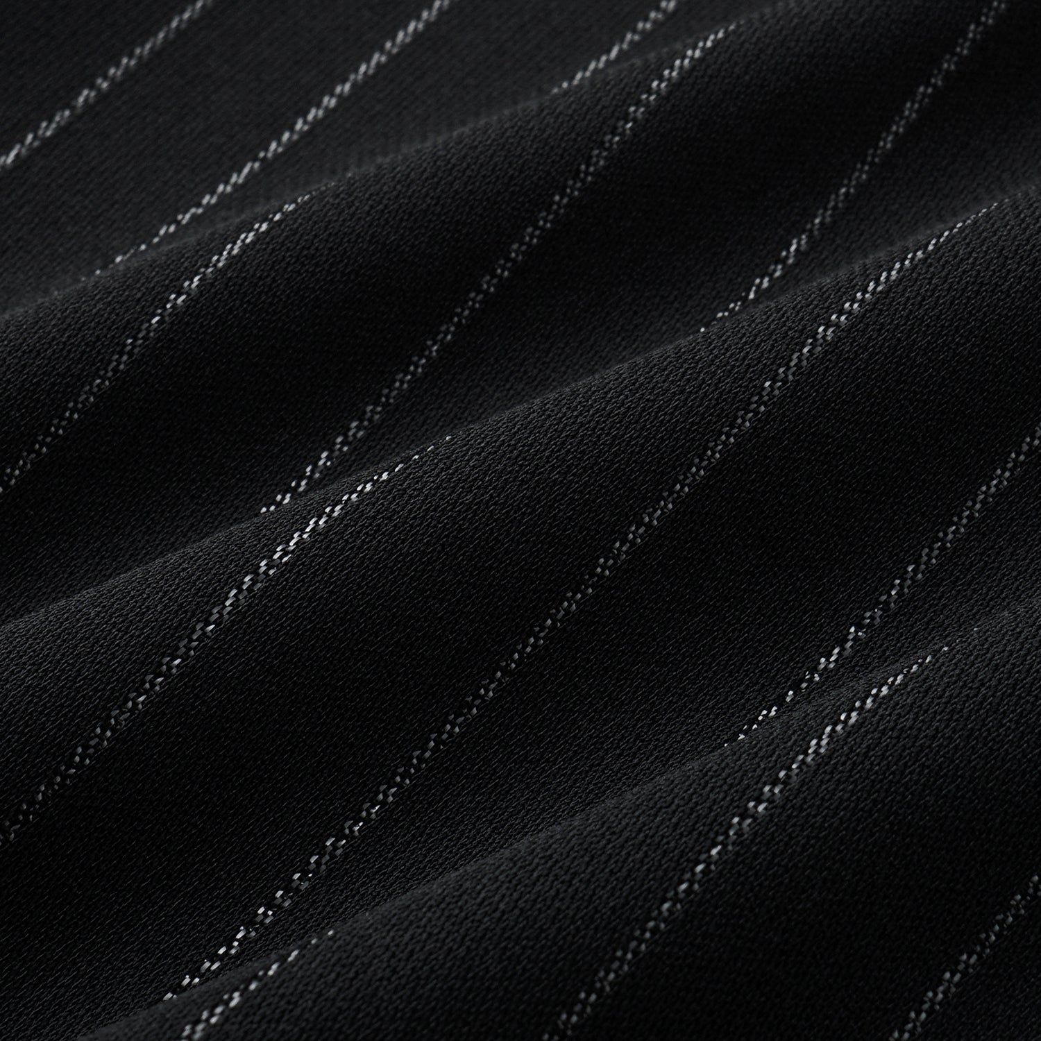 "Speak Sleek." 銀織工藝直條西裝喇叭褲—Shadow Rhythm沉光輕序