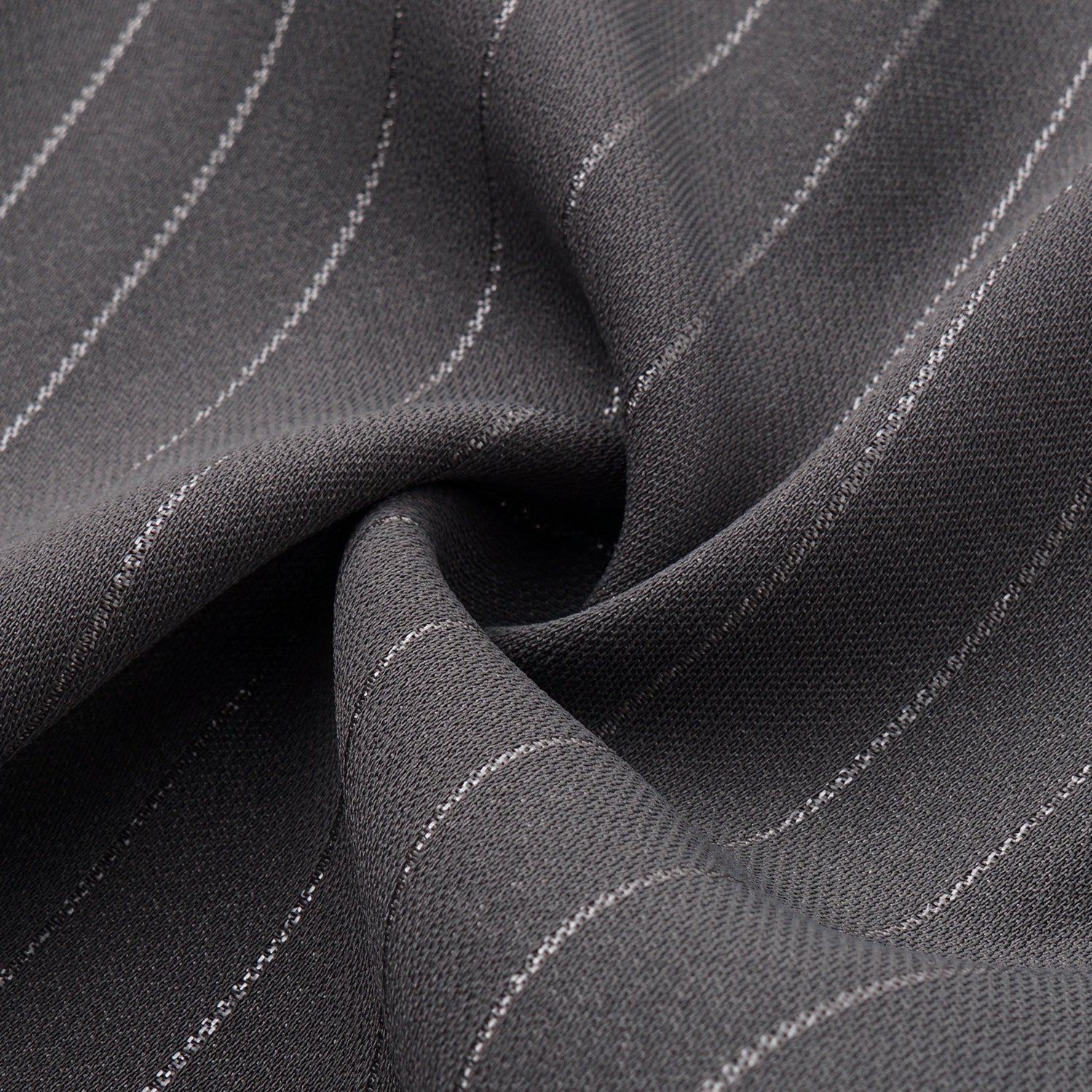 "Speak Sleek." 銀織工藝直條西裝長褲—Urban Reverie藝境漫游