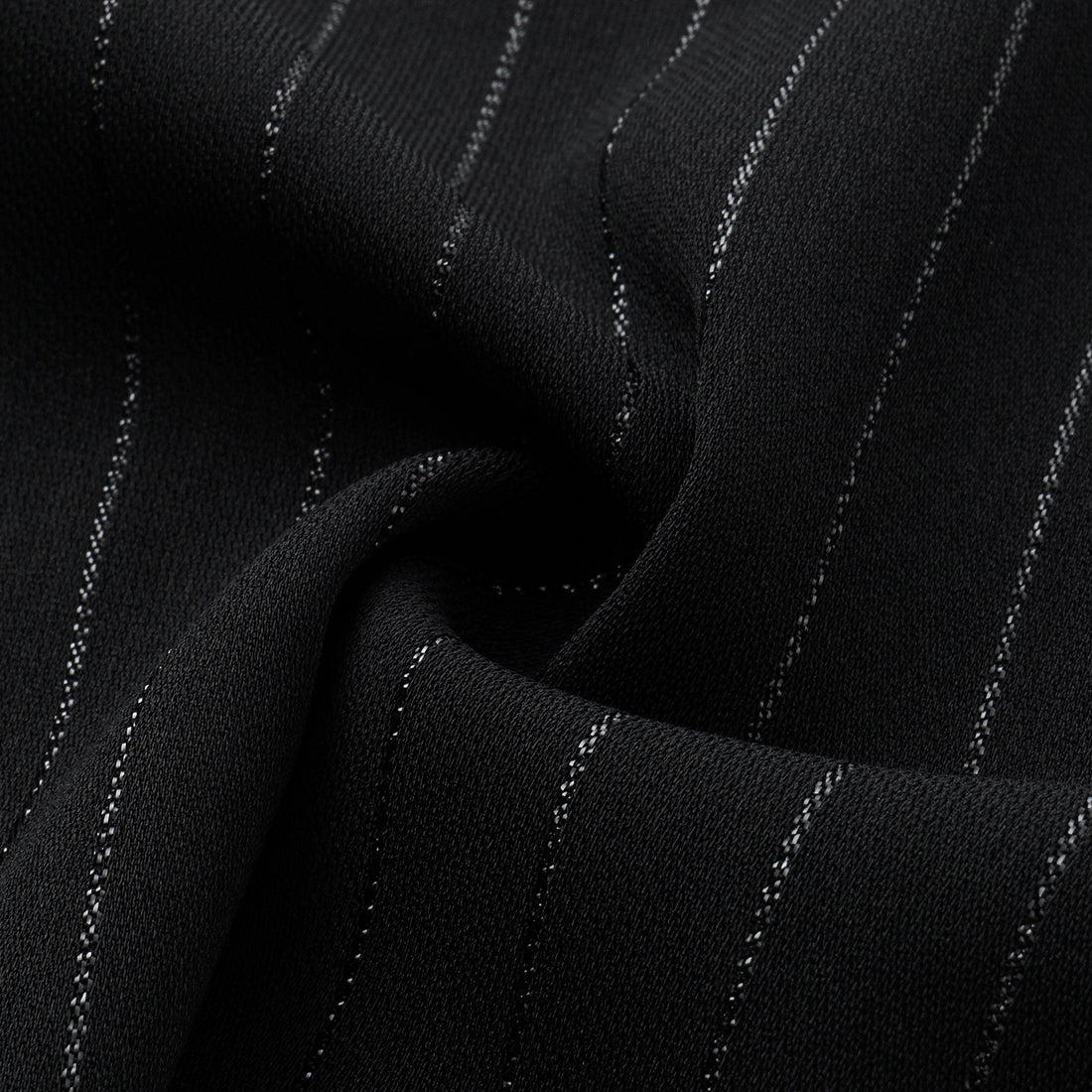 "Speak Sleek." 銀織工藝直條西裝長褲—Shadow Rhythm沉光輕序