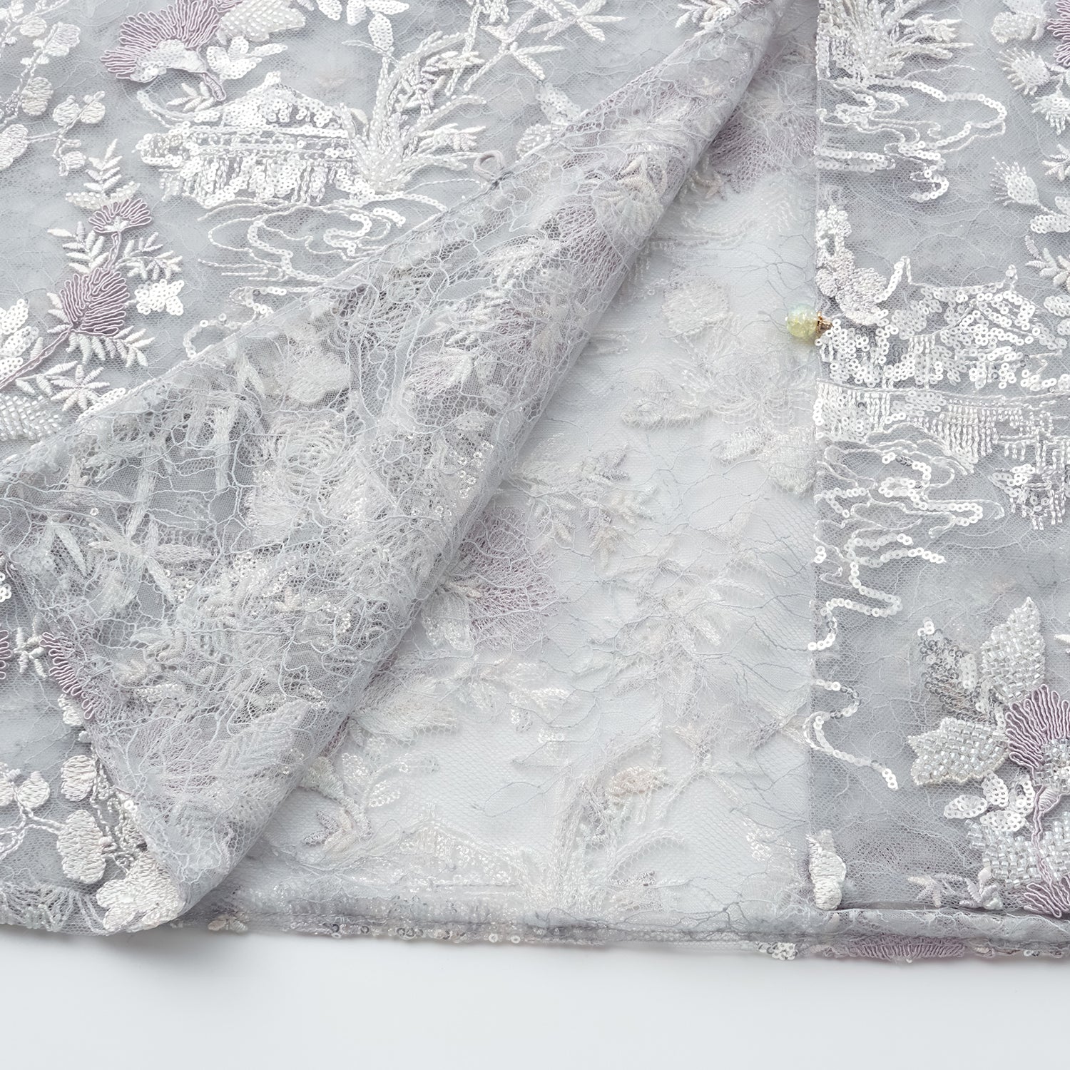 "Imperial Garden Teatime"點景白描奢華珠繡輕國風蕾絲Oversized罩衫—Woven Breeze聽風絮