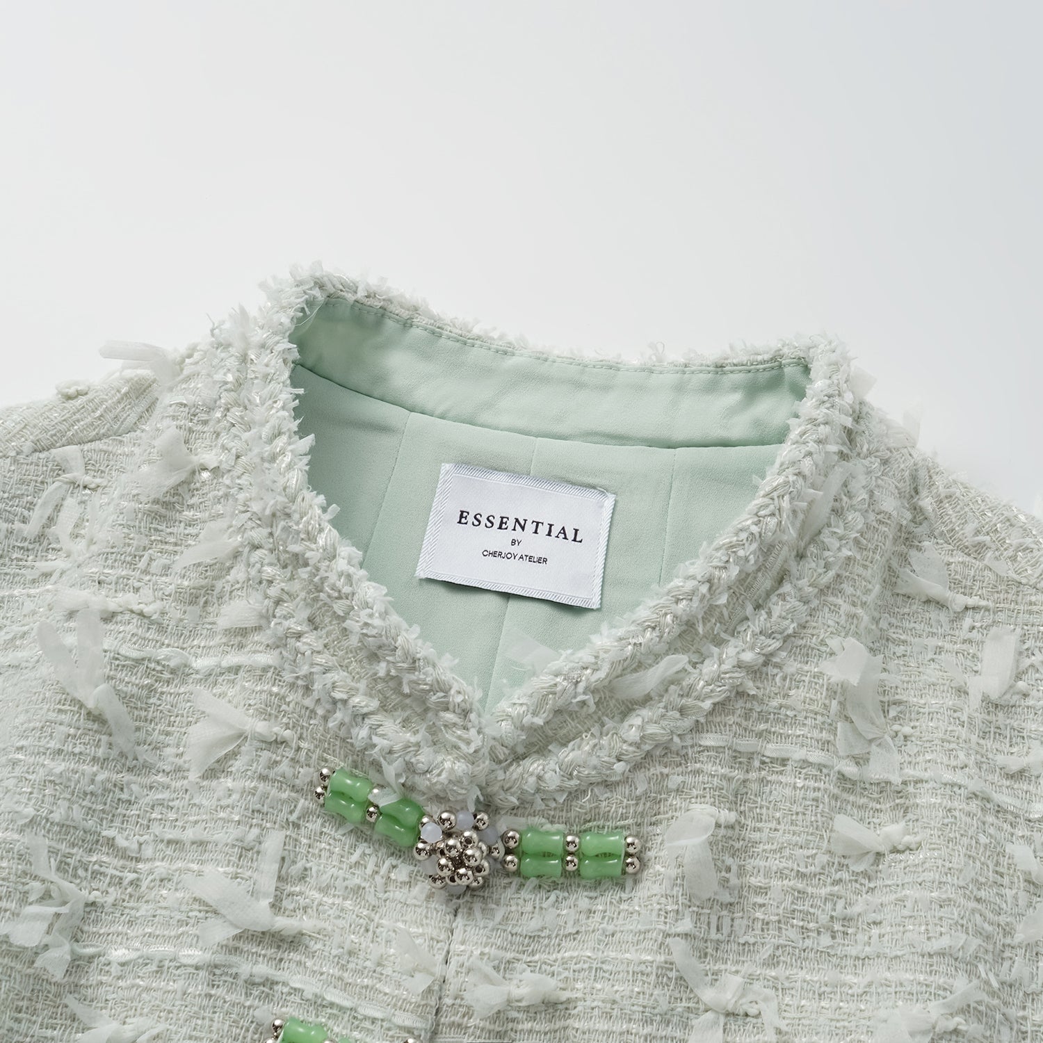 “春意” 輕薄花呢立體剪裁輕國風馬甲上衣—香苧暮春