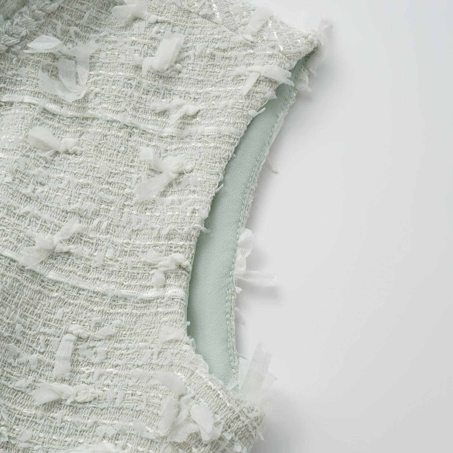 “春意” 輕薄花呢立體剪裁輕國風馬甲上衣—香苧暮春