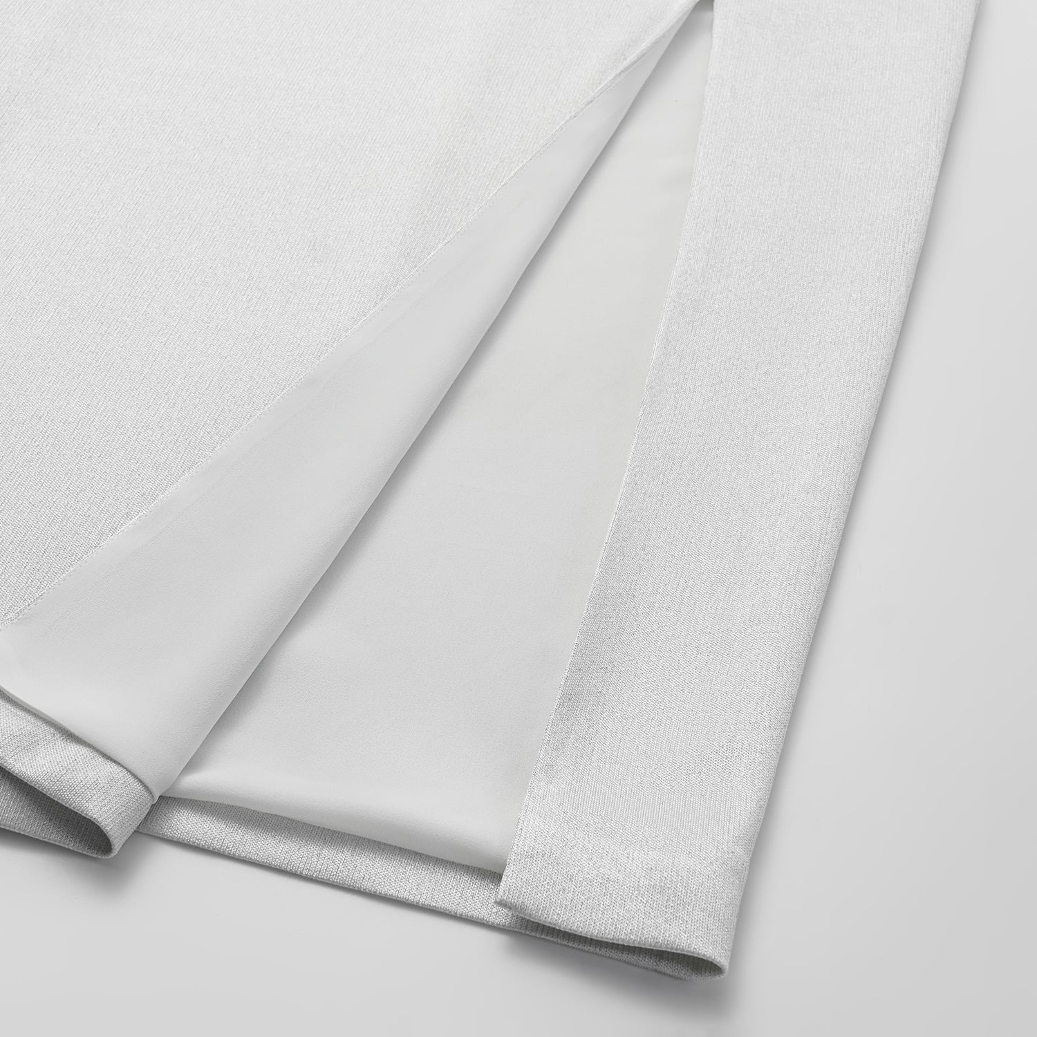 “Easy Go Chic” 醋酸針織面料鉛筆裙 — 銀白