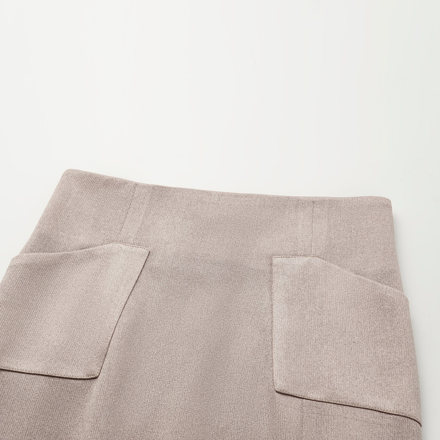 “Easy Go Chic” 醋酸針織面料鉛筆裙 — 咖啡