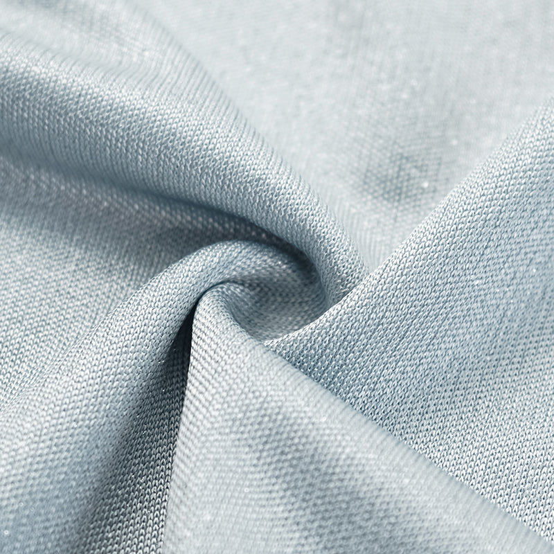 “Easy Go Chic” 醋酸針織面料喇叭褲 — 淺藍