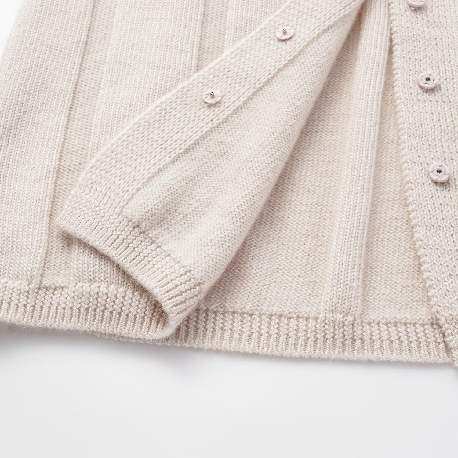 “Autumn Diary” 100%Cashmere V領背心—Rose Water