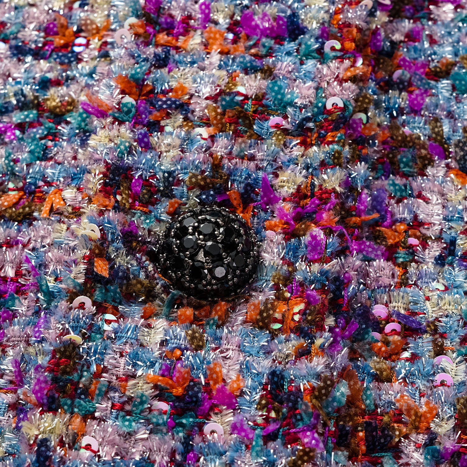 "Tokyo'Hours" Oversized Tweed Jacket—Blueberry cupcake