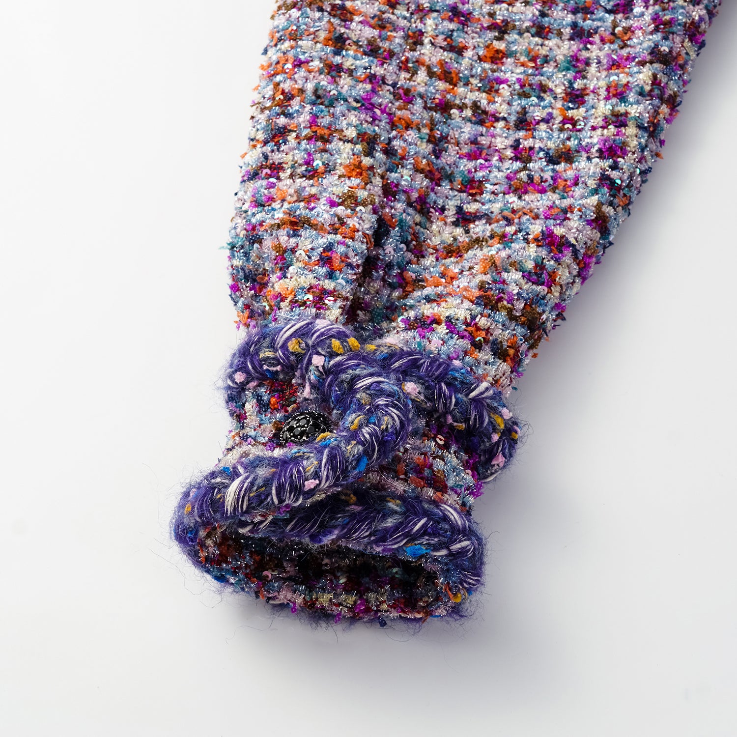 "Tokyo'Hours" Oversized Tweed Jacket—Blueberry cupcake