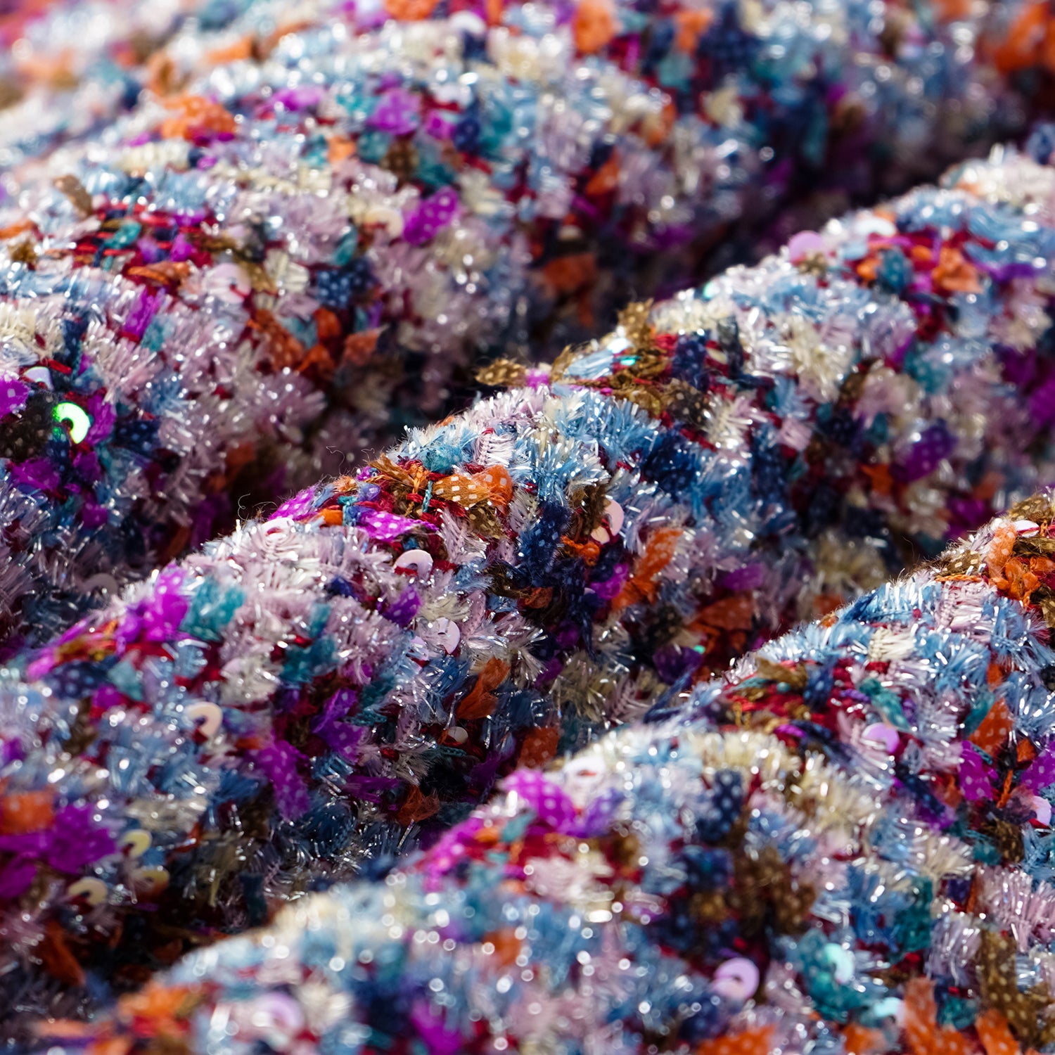 "Tokyo'Hours" Oversized Tweed Jacket—Blueberry cupcake