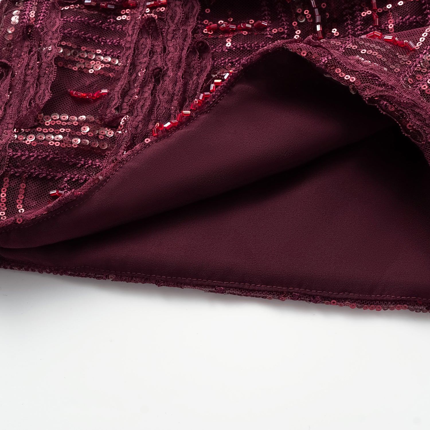 "Imperial Gala" 奢華蕾絲畫藝珠繡短褲—胭霞含春