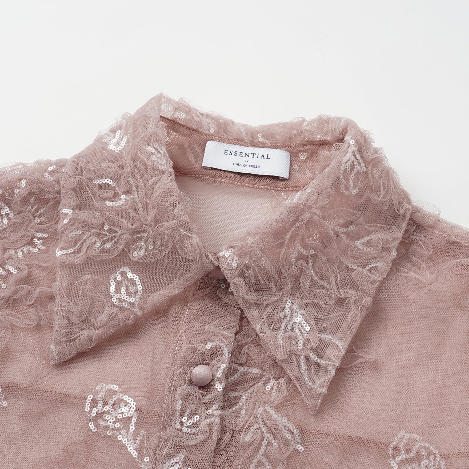 “Gallery Hours ” 立體刺綉工藝蕾絲襯衫
