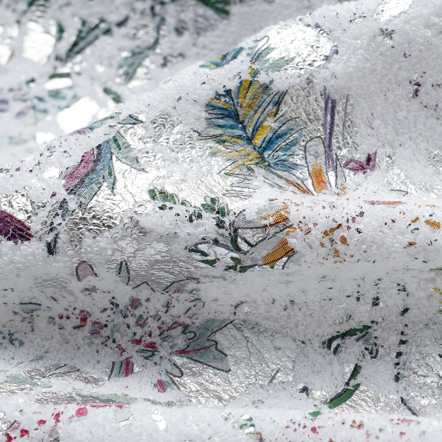 “Imperial Garden Teatime” 義大利銀箔貼花工藝肌理面料輕國風馬甲背心—蝶影醺夢