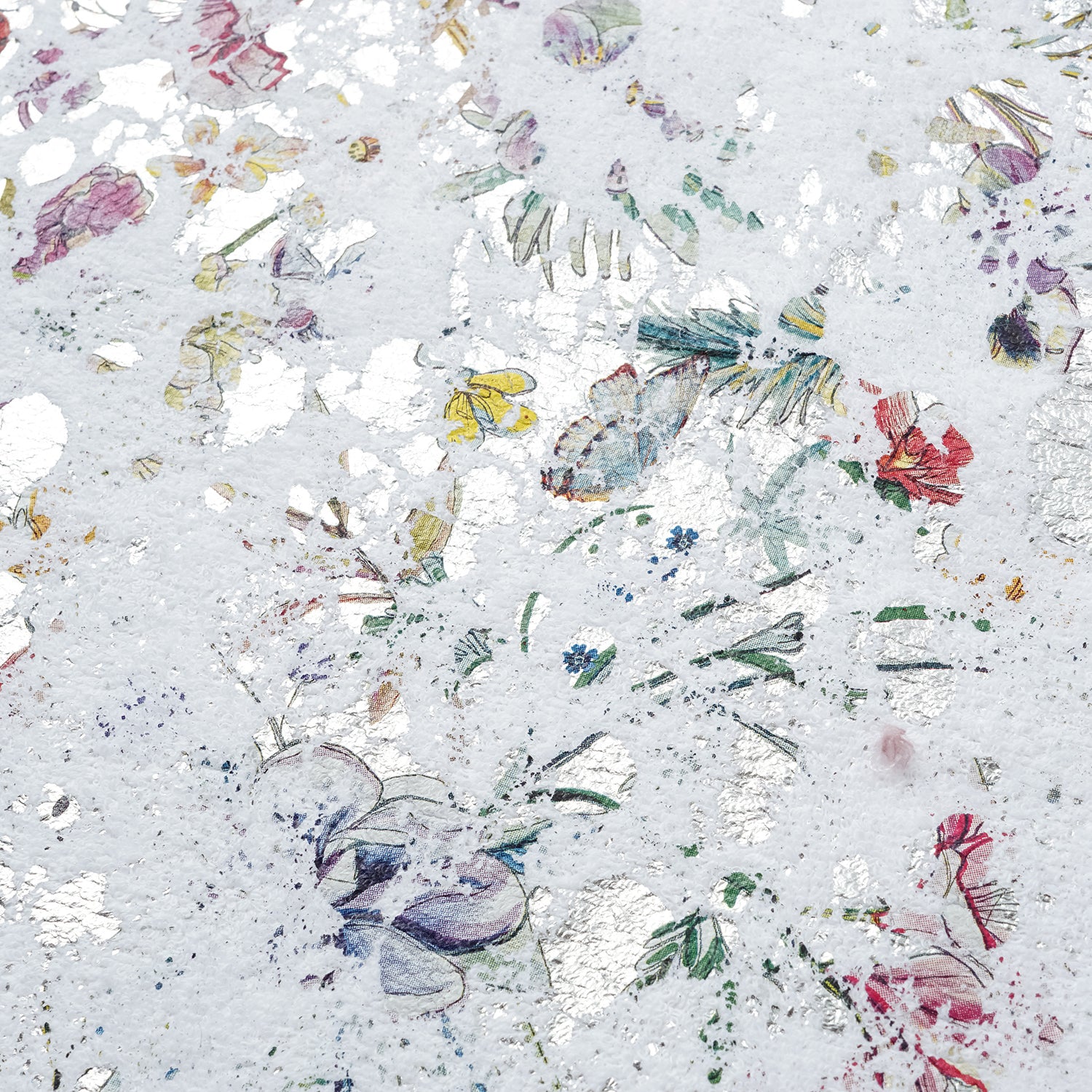 “Imperial Garden Teatime” 義大利銀箔貼花工藝肌理面料輕國風背心—蝶影醺夢