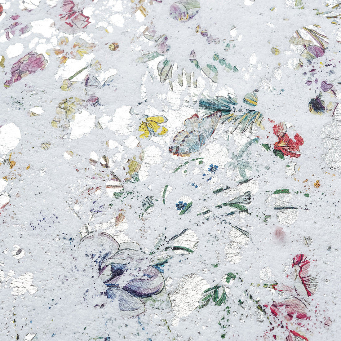 “Imperial Garden Teatime” 義大利銀箔貼花工藝肌理面料輕國風背心—蝶影醺夢