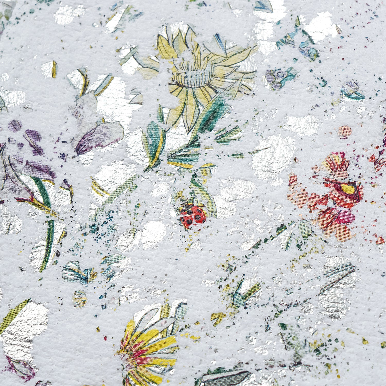 “Imperial Garden Teatime” 義大利銀箔貼花工藝肌理面料輕國風旗袍洋裝—蝶影醺夢