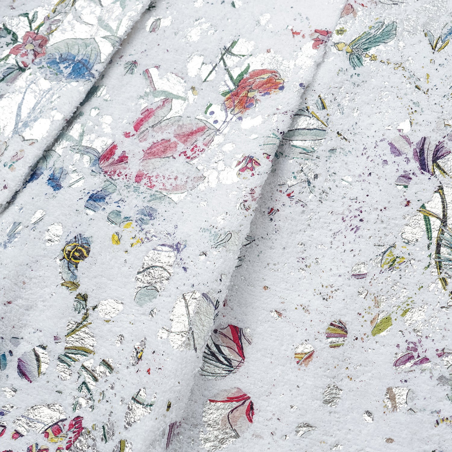 “Imperial Garden Teatime” 義大利銀箔貼花工藝肌理面料輕國風短褲—蝶影醺夢