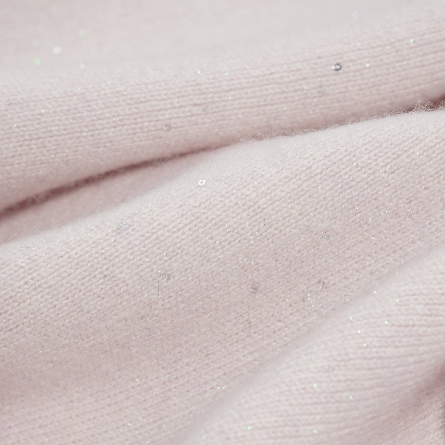 “Winter Diary” 100%Cashmere浮雕緞繡星點長版針織長褲—Blush Peony玫瑰晨露