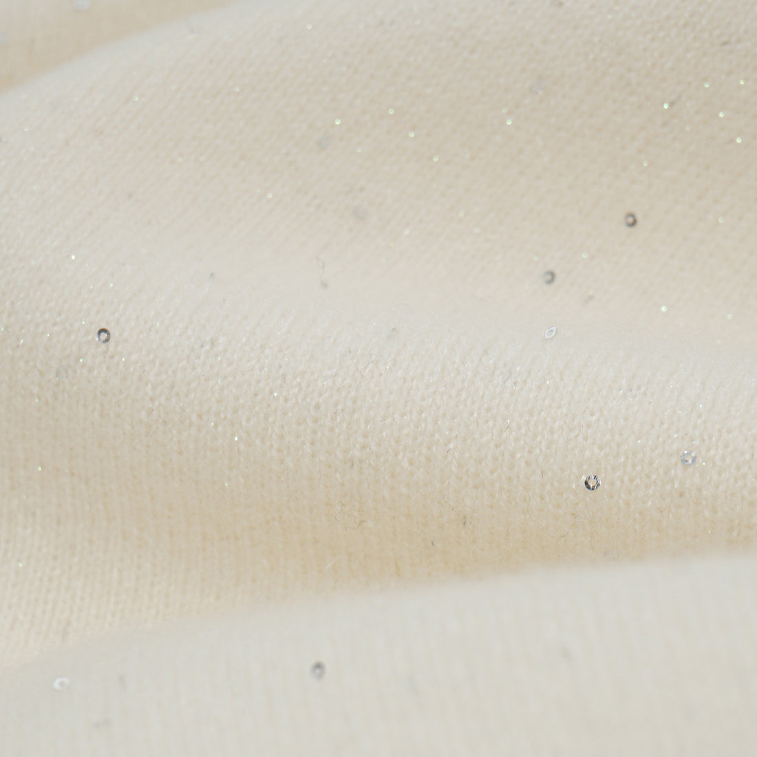 “Winter Diary” 100%Cashmere浮雕緞繡星點長版針織長褲—Sandal Light檀香白茶