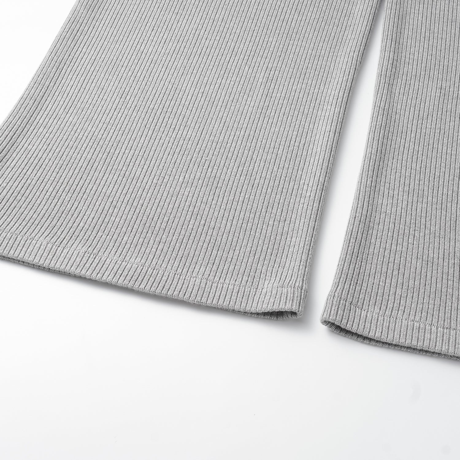 “Spring diary.” Silk Cashmere真絲喀什米爾針織立體打褶闊腿褲—Ash