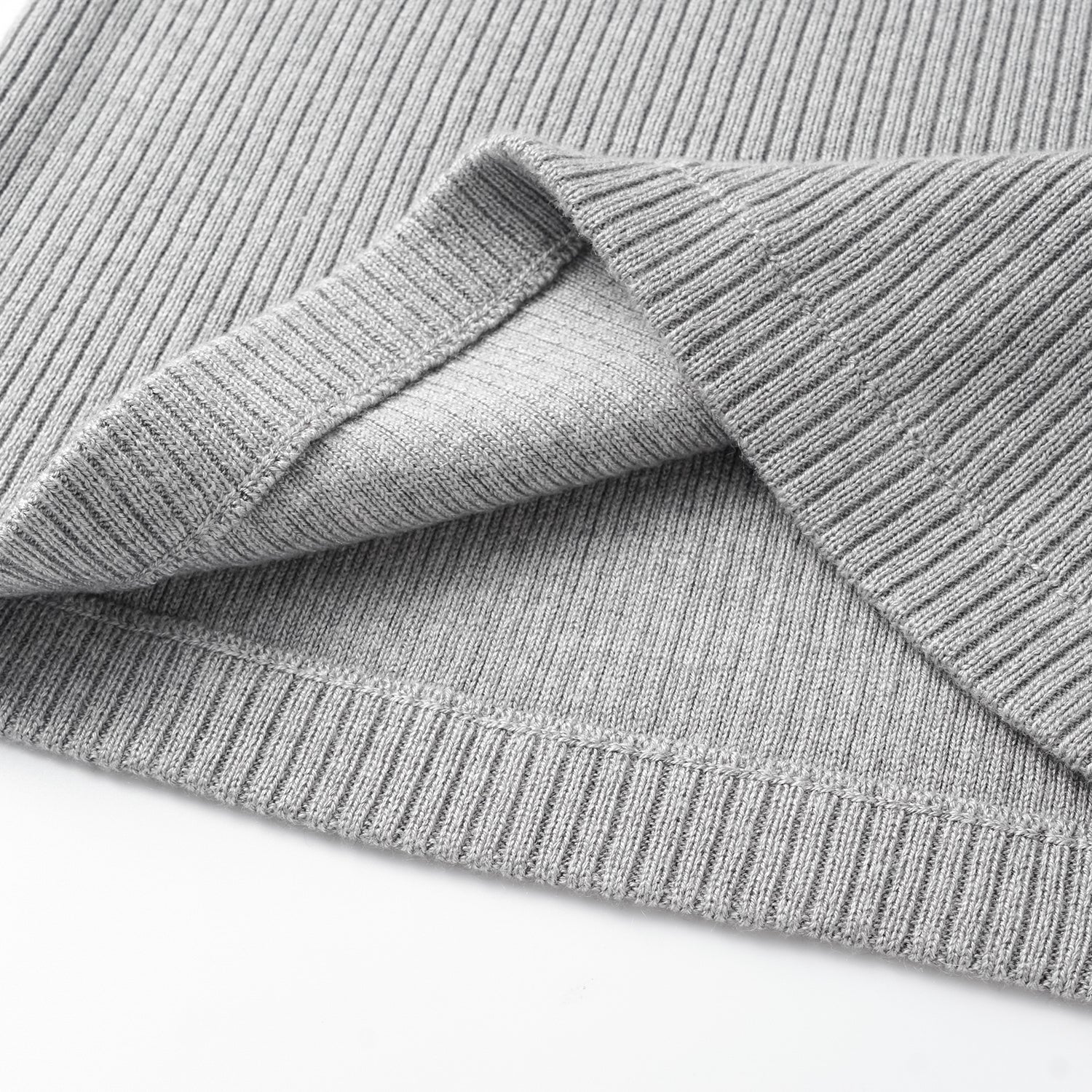 “Spring diary.” Silk Cashmere真絲喀什米爾針織立體打褶闊腿褲—Ash