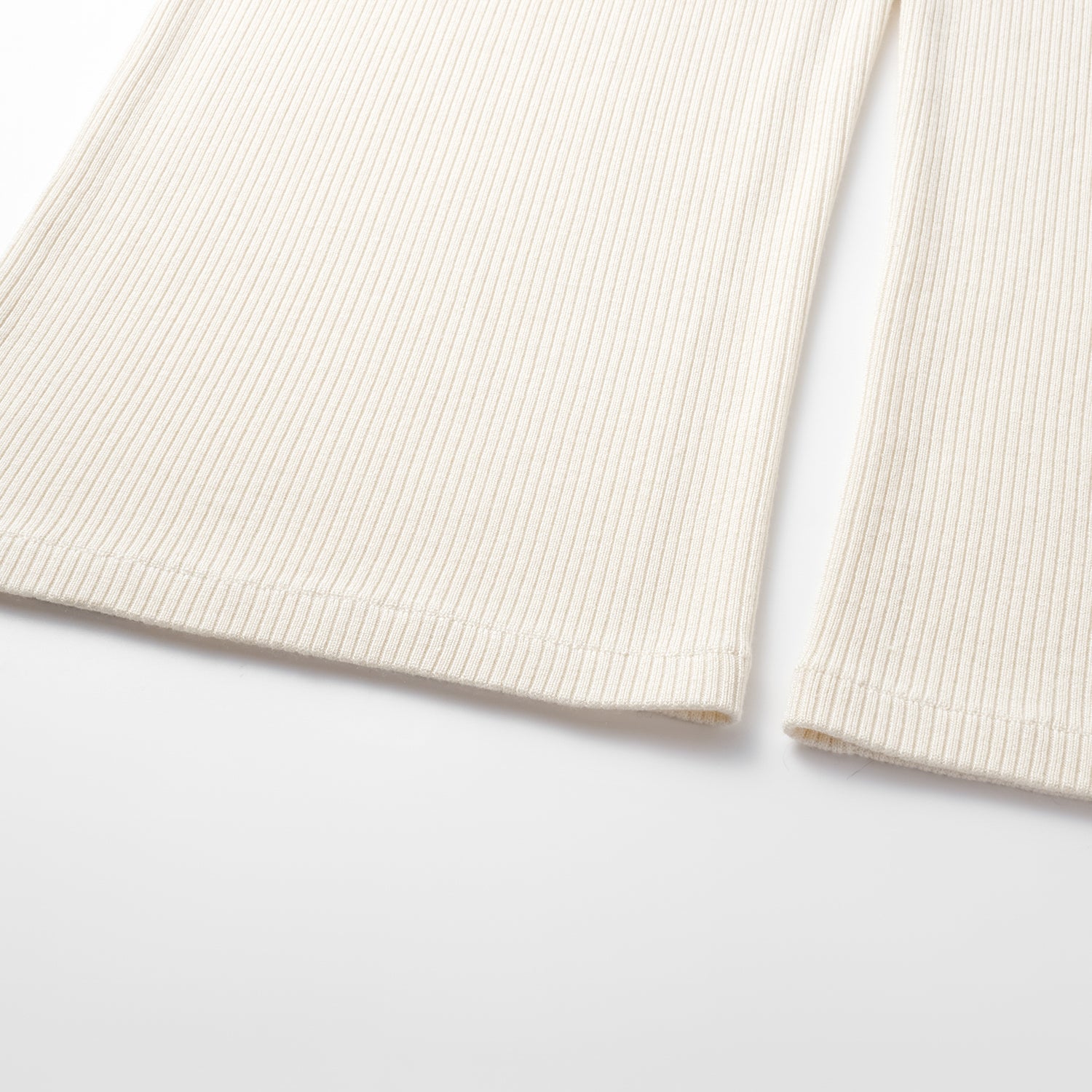 “Spring diary.” Silk Cashmere真絲喀什米爾針織立體打褶闊腿褲—Ivory