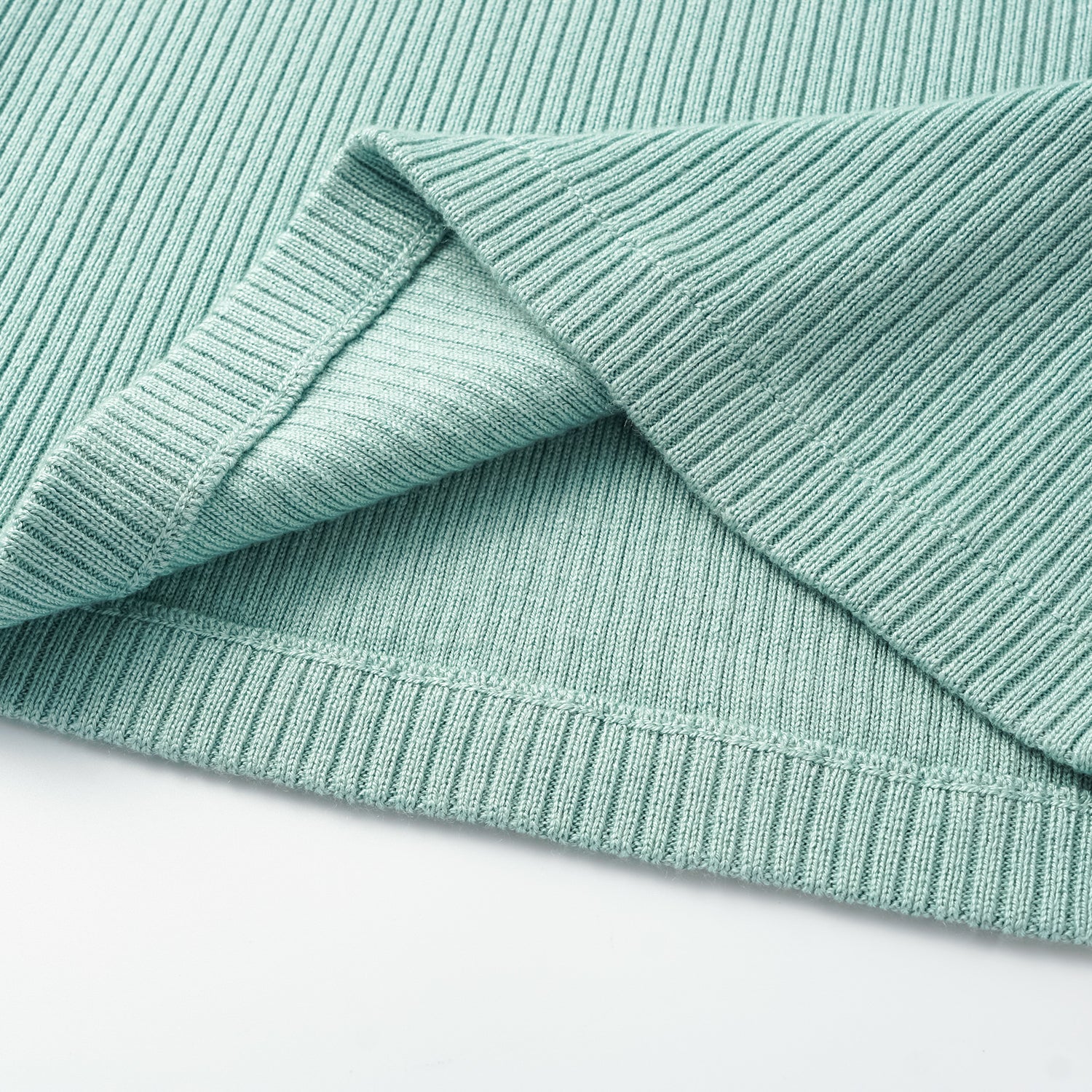 “Spring diary.” Silk Cashmere真絲喀什米爾針織立體打褶闊腿褲—Mint