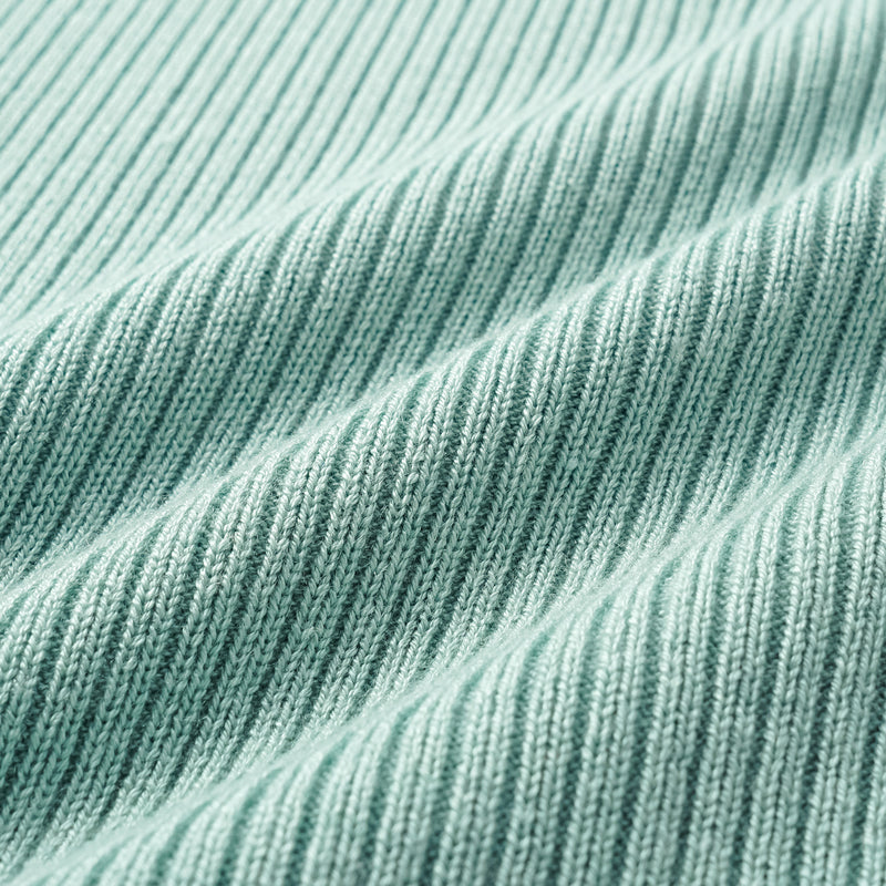 “Spring diary.” Silk Cashmere真絲喀什米爾針織立體打褶闊腿褲—Mint