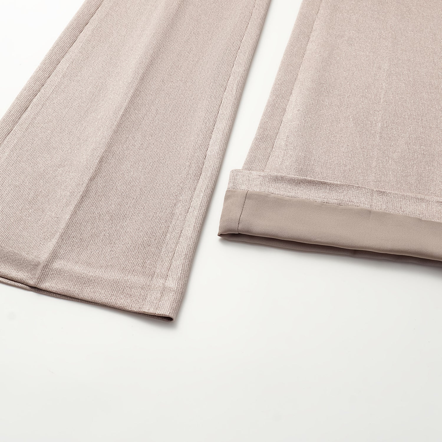 “Easy Go Chic” 醋酸針織面料喇叭褲 — 咖啡