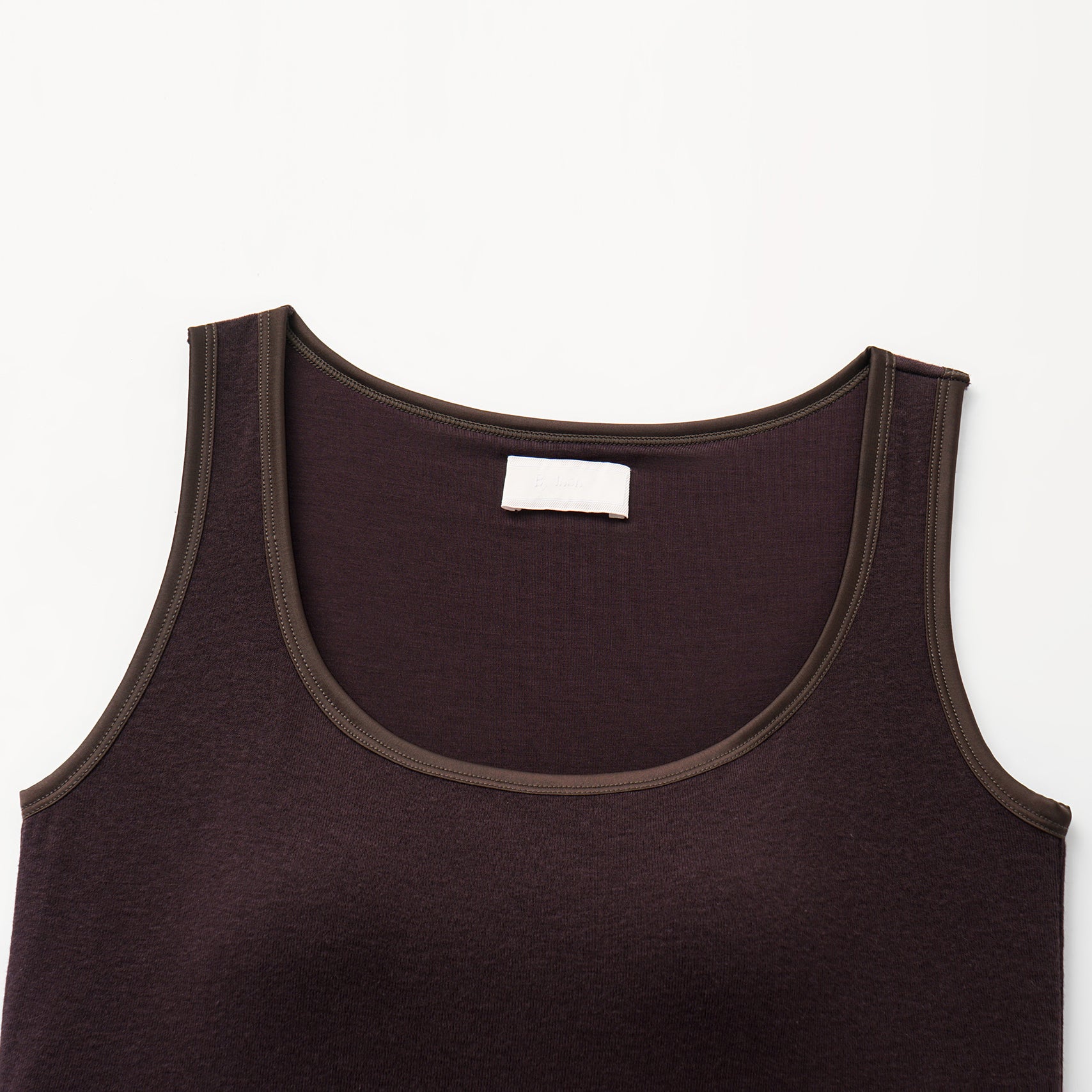 "Heart Warmth"極柔羊毛緞邊BraTop—暮紫棕