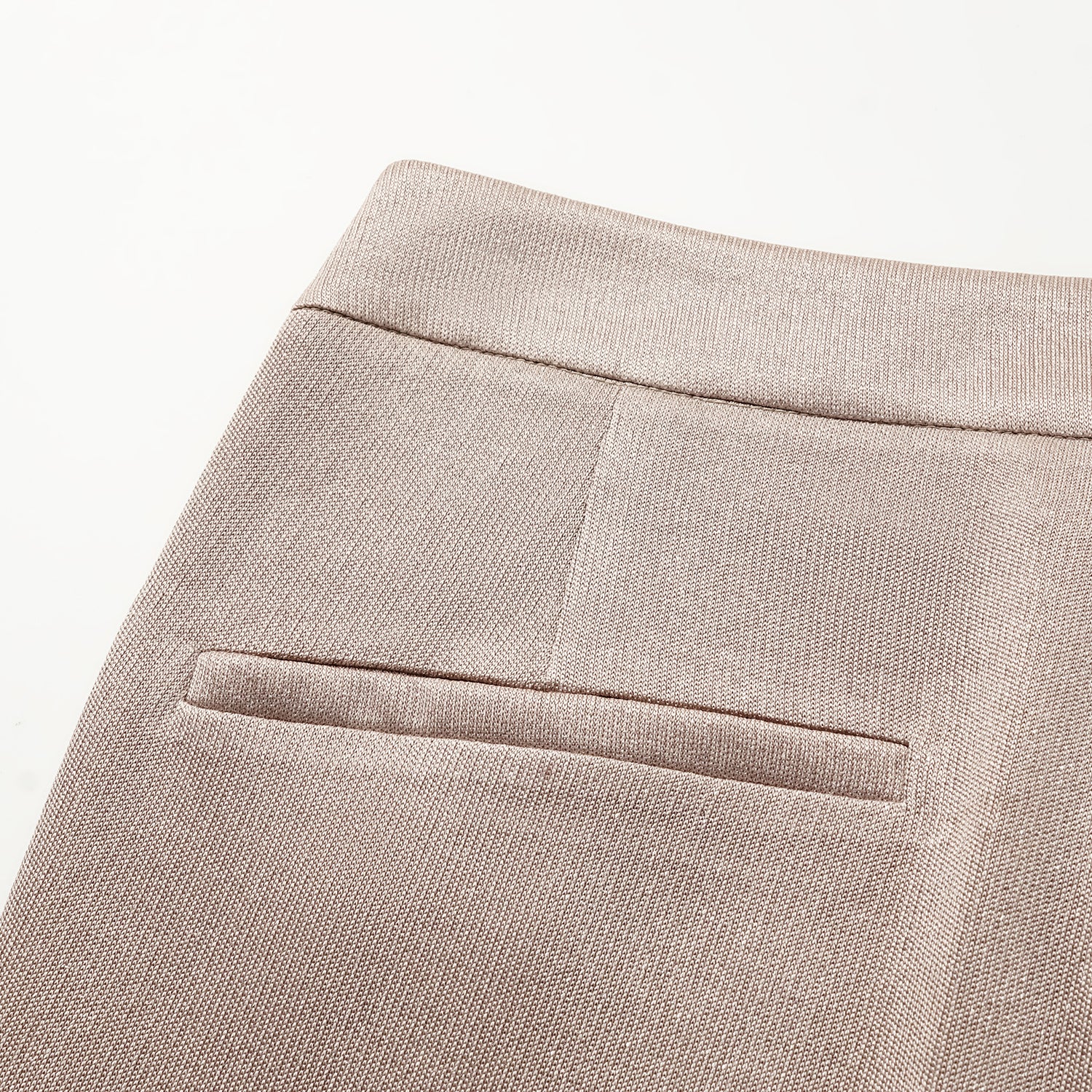 “Easy Go Chic” 醋酸針織面料喇叭褲 — 咖啡