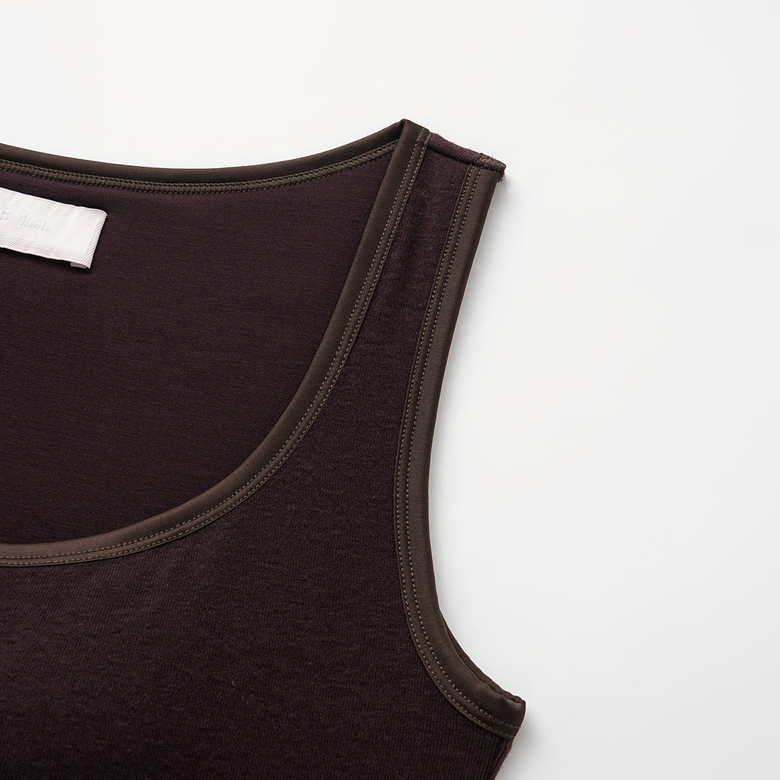 "Heart Warmth"極柔羊毛緞邊BraTop—暮紫棕