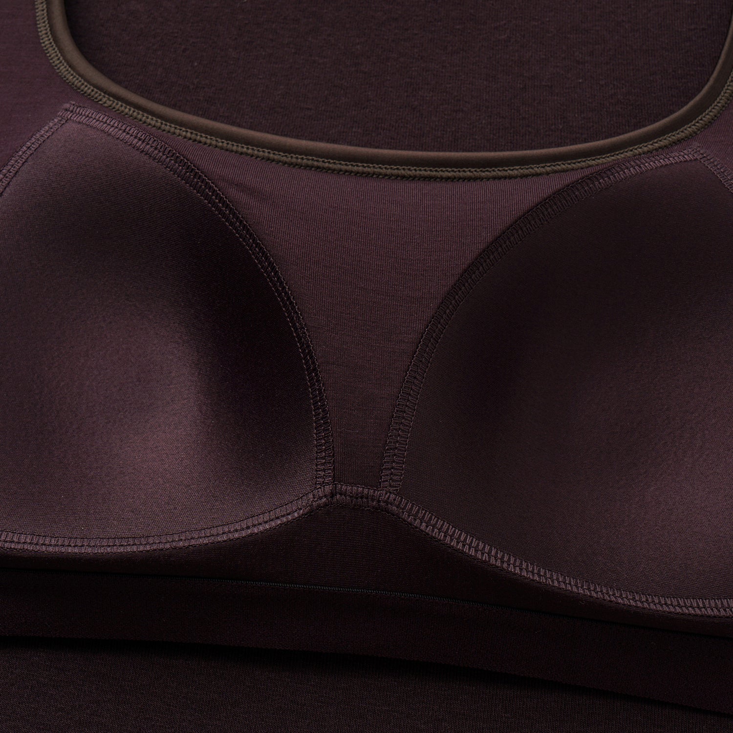 "Heart Warmth"極柔羊毛緞邊BraTop—暮紫棕