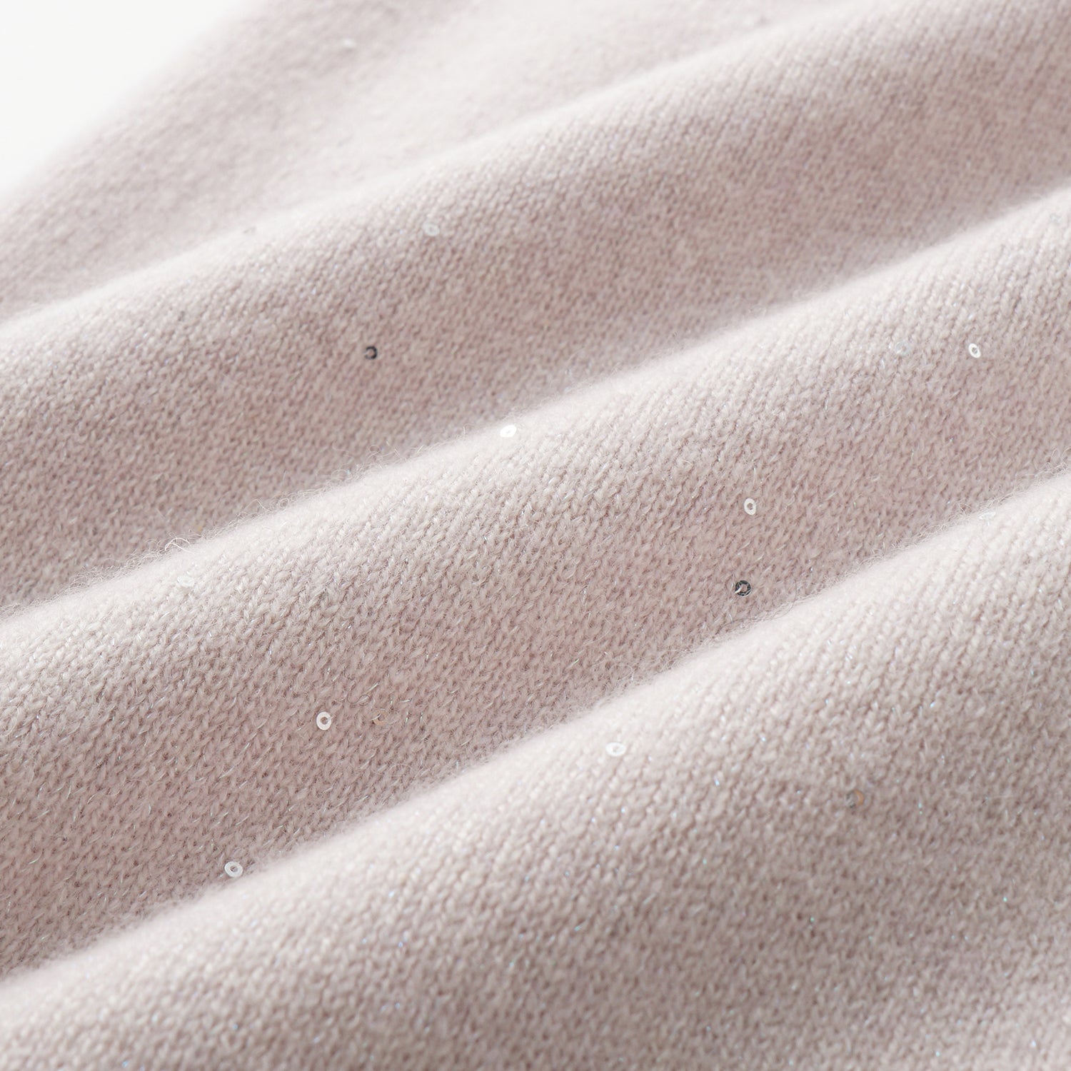 “Winter Diary” 100%Cashmere浮雕緞繡星點長版針織長褲—Blush Peony玫瑰晨露