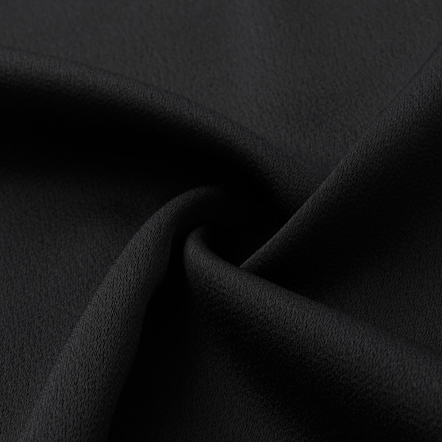 “Autumn Diary ” 珍珠醋酸緞特殊剪裁闊腿長褲 — 黑色