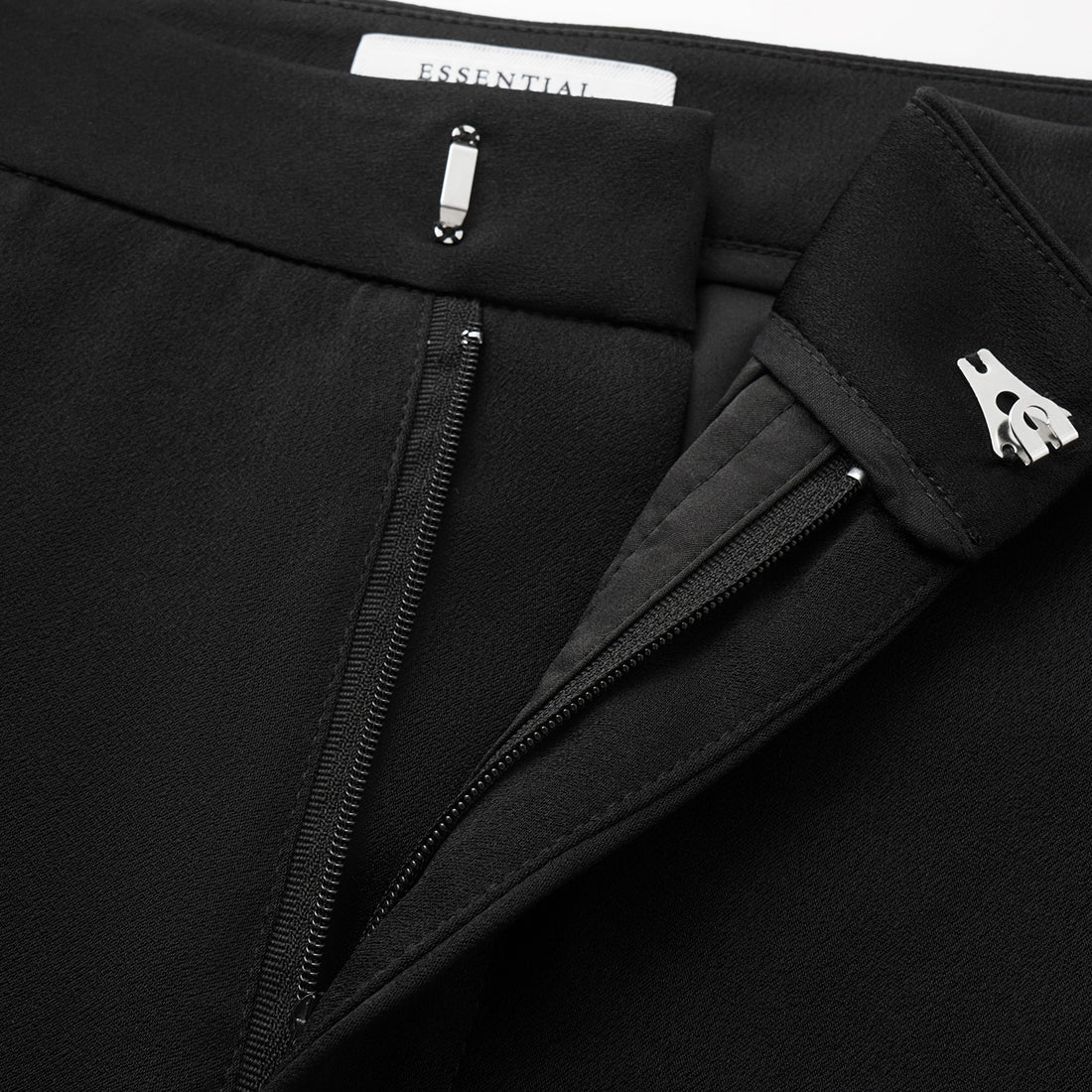 "Speak Sleek." 醋酸喇叭褲 — Black