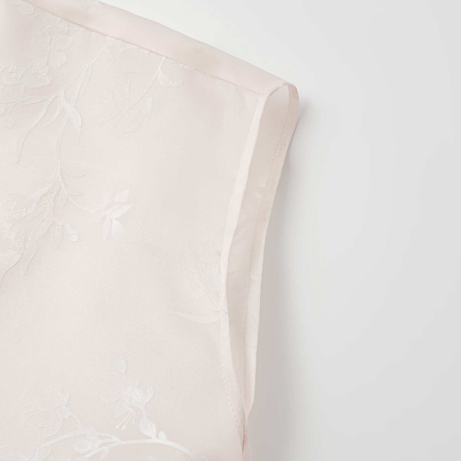 春意” 義大利高級訂製繪印工藝真絲歐根紗輕國風上衣— 霜曦花影