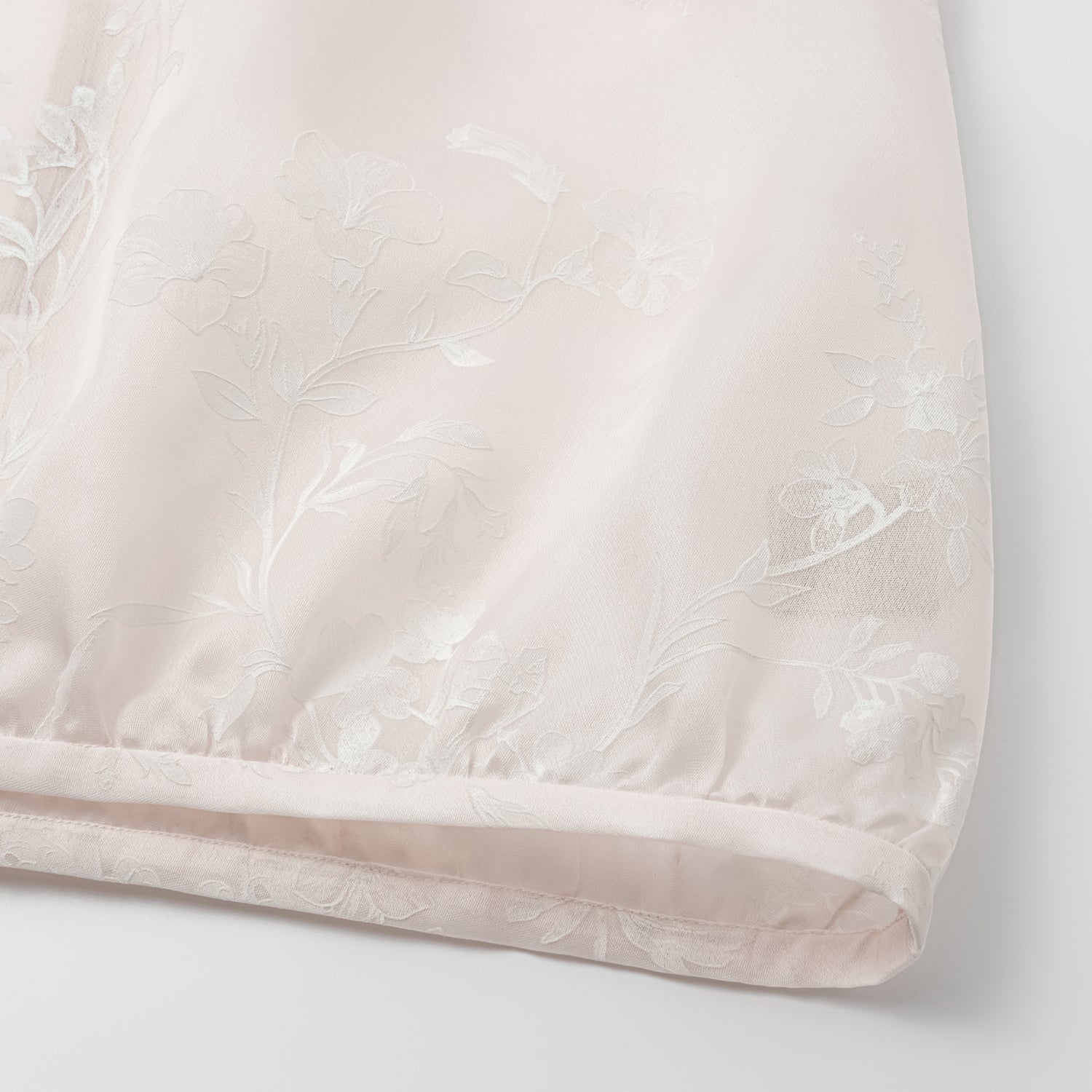 春意” 義大利高級訂製繪印工藝真絲歐根紗輕國風上衣— 霜曦花影