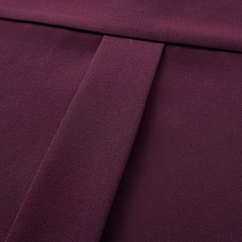 “Daytime Elegance” 肌理醋酸襯衫—葡萄紫