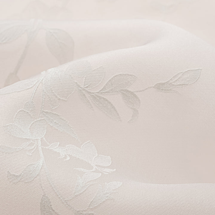 Spring” Italian high-end custom-made silk organza light Chinese style top with painting and printing technology - Frosty Flower Shadow