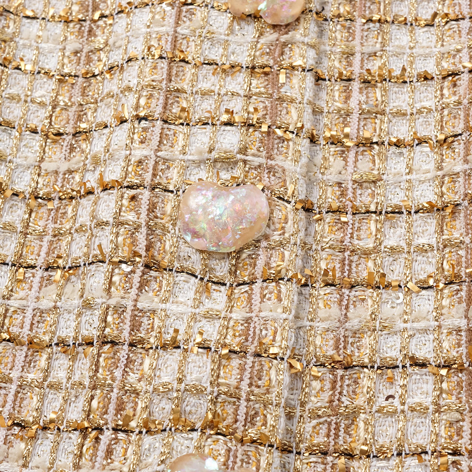 "Sloane Ave." 法國頂級縷金工藝蕾絲拚袖修身花呢外套—Versailles Chanson凡爾賽香頌