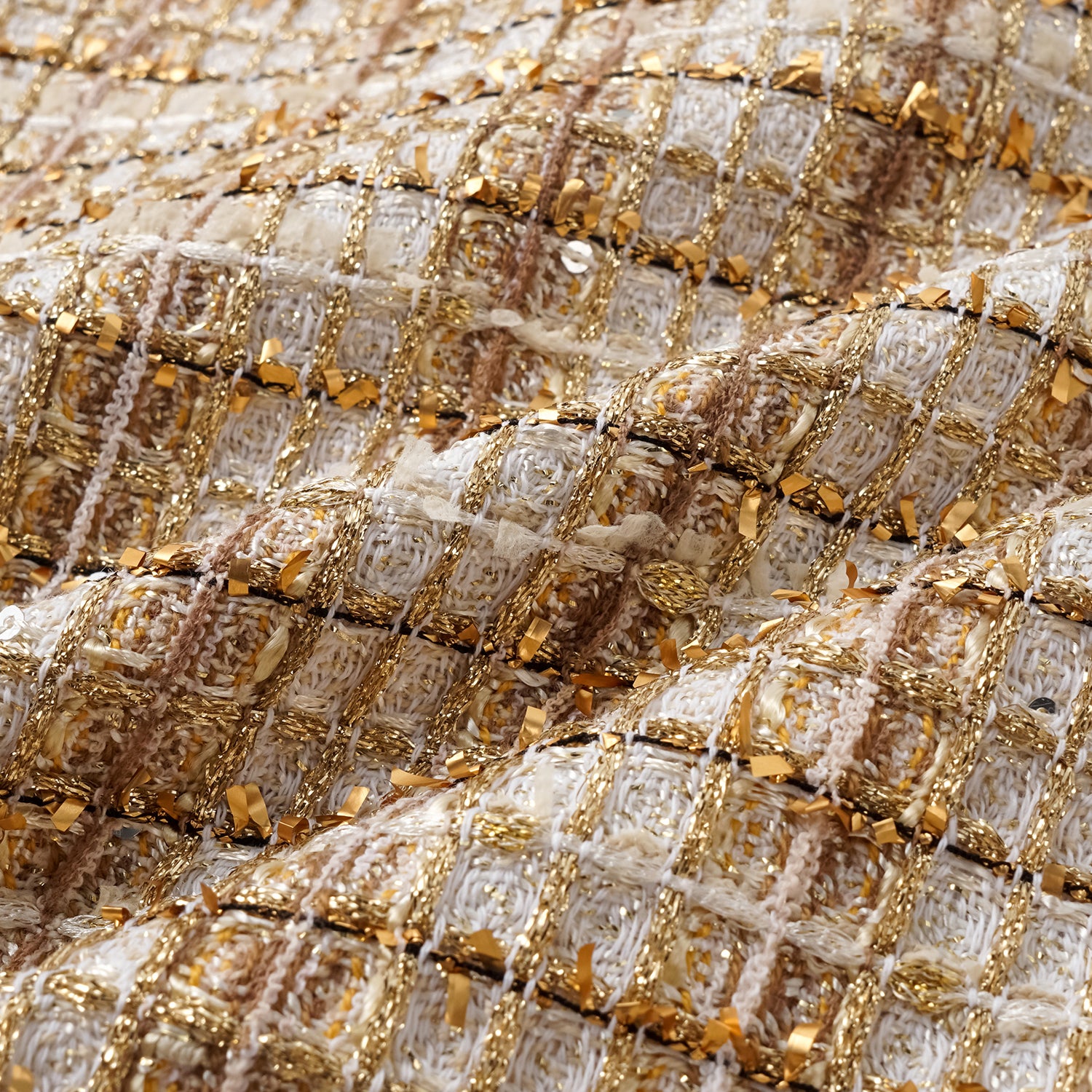 "Sloane Ave." 法國頂級縷金工藝蕾絲拚袖修身花呢外套—Versailles Chanson凡爾賽香頌