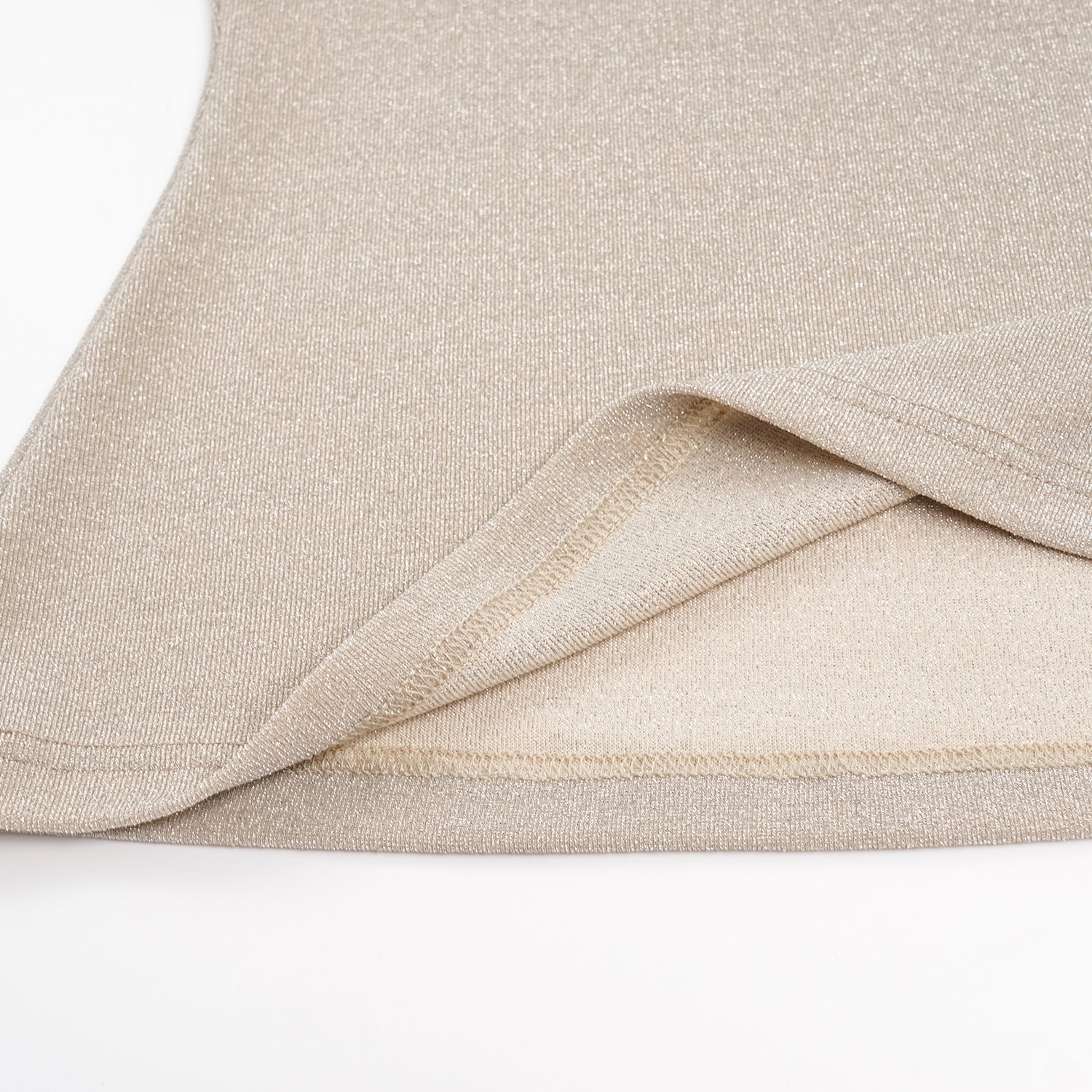 “Easy-go Chic” 銀織工藝彈性合身上衣—Nude