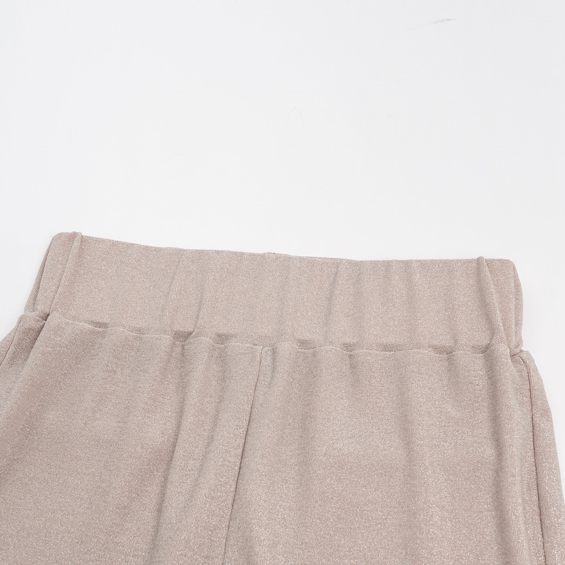 “Easy-go Chic” 銀織工藝彈性合身喇叭褲—Pink