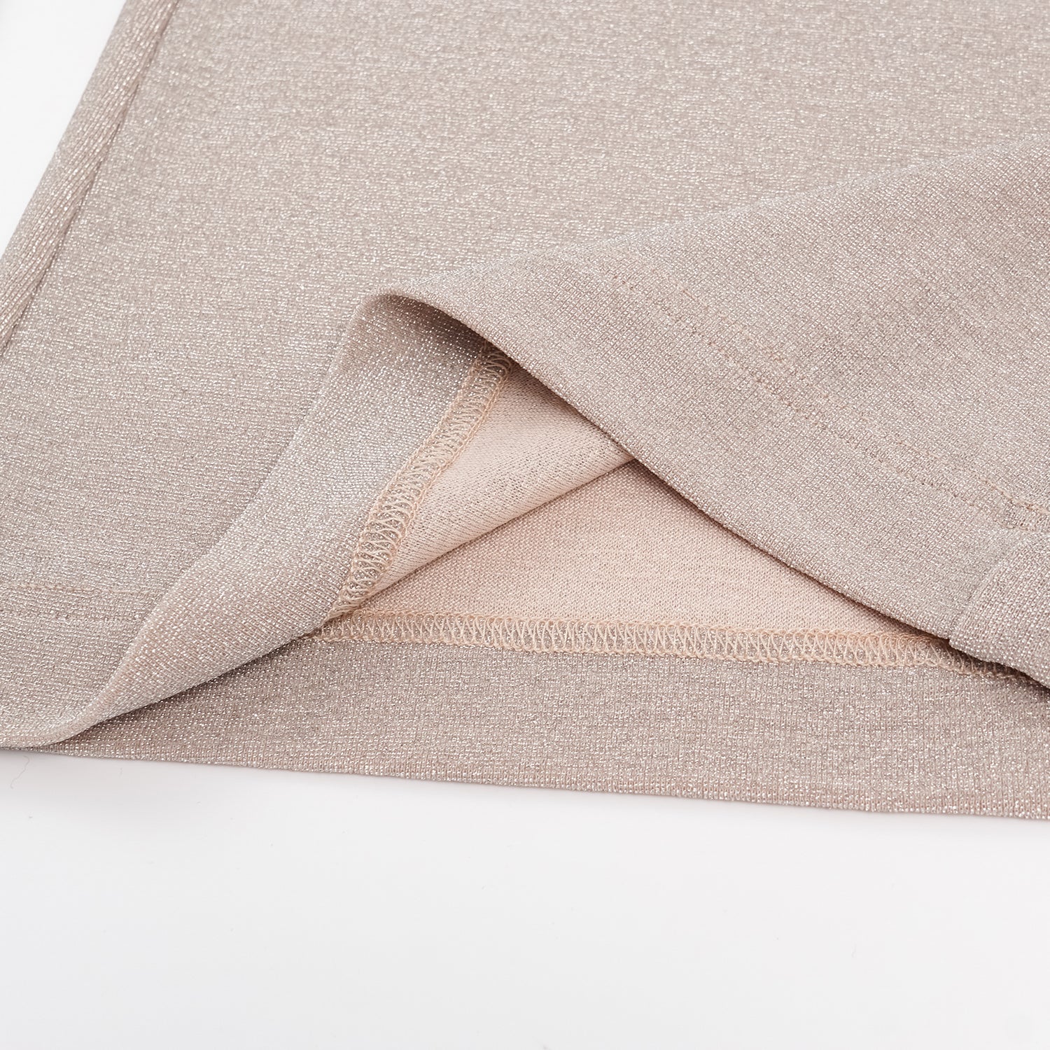 “Easy-go Chic” 銀織工藝彈性合身喇叭褲—Pink