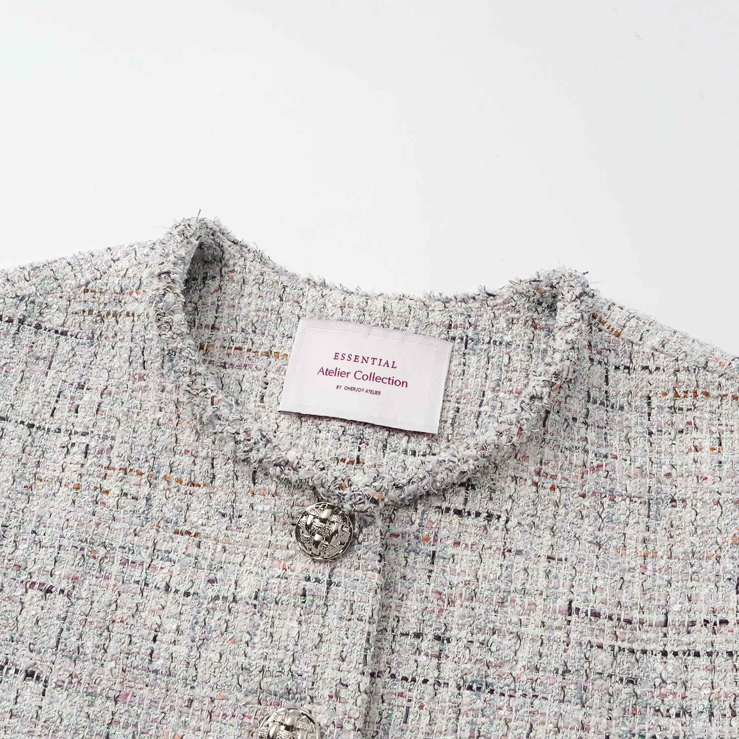 “Weekend at Monaco” 義大利頂級花紗輕薄花呢收腰馬甲背心—Opaline Dust