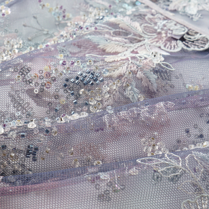 "Imperial Garden Teatime"緞染繡霞奢華珠繡蕾絲輕國風細肩帶背心—Nocturne Bloom凝夜浮香