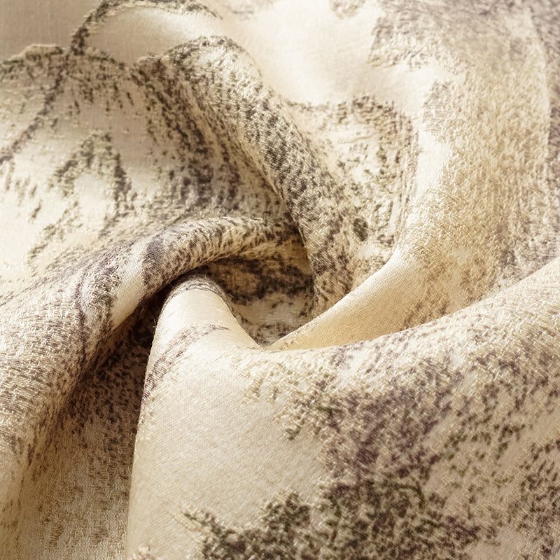 "Imperial Garden Teatime” 刺繡提花真絲羊毛襯衫—綠