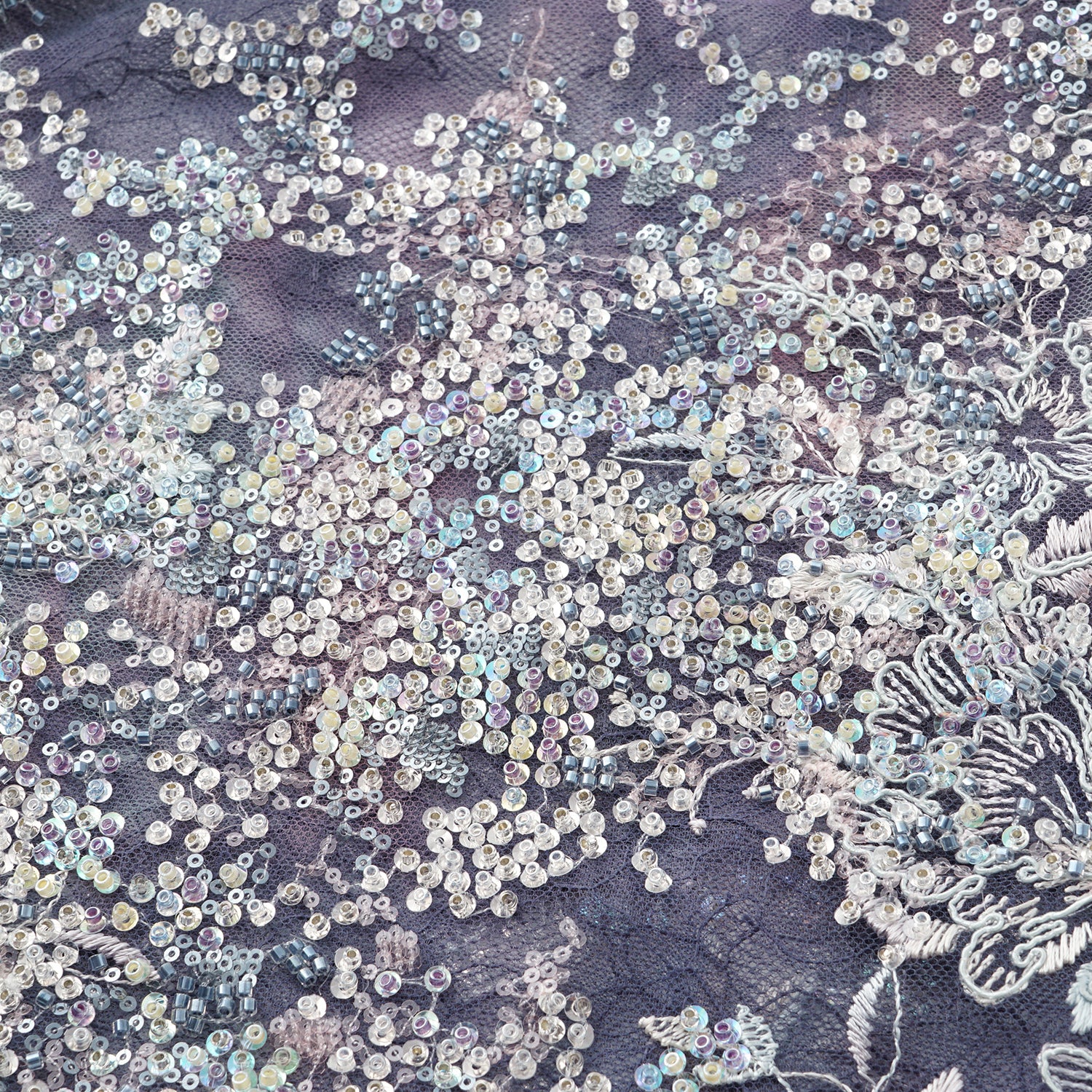 "Imperial Garden Teatime"緞染繡霞奢華珠繡蕾絲輕國風Oversized罩衫—Nocturne Bloom凝夜浮香