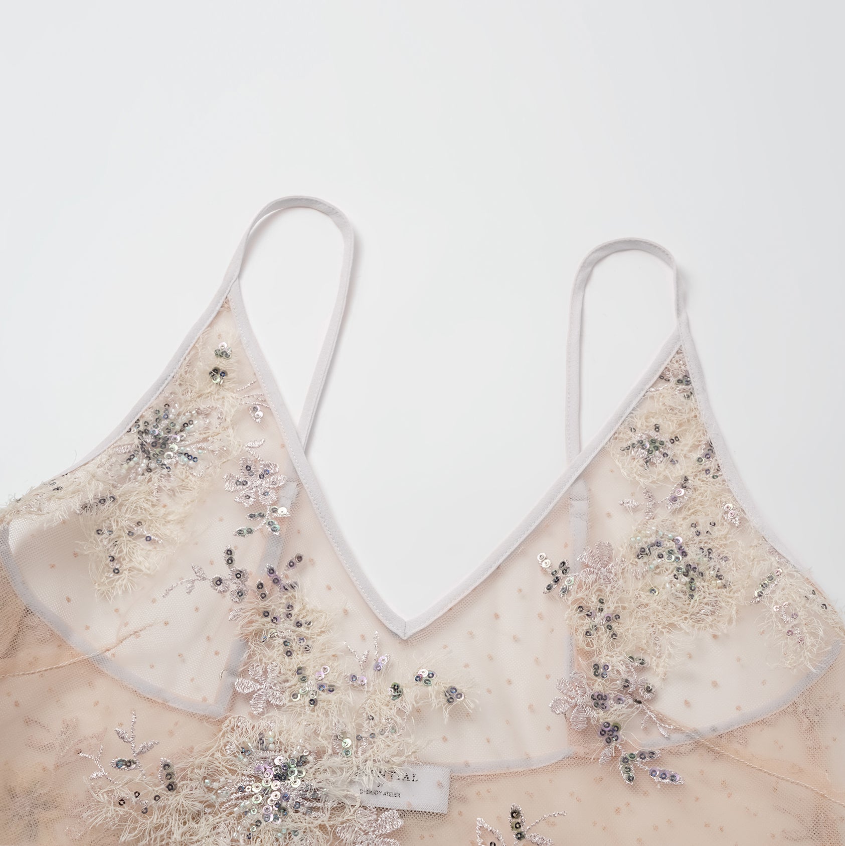 "Imperial Gala." 奢華蕾絲珠繡輕國風細肩帶背心