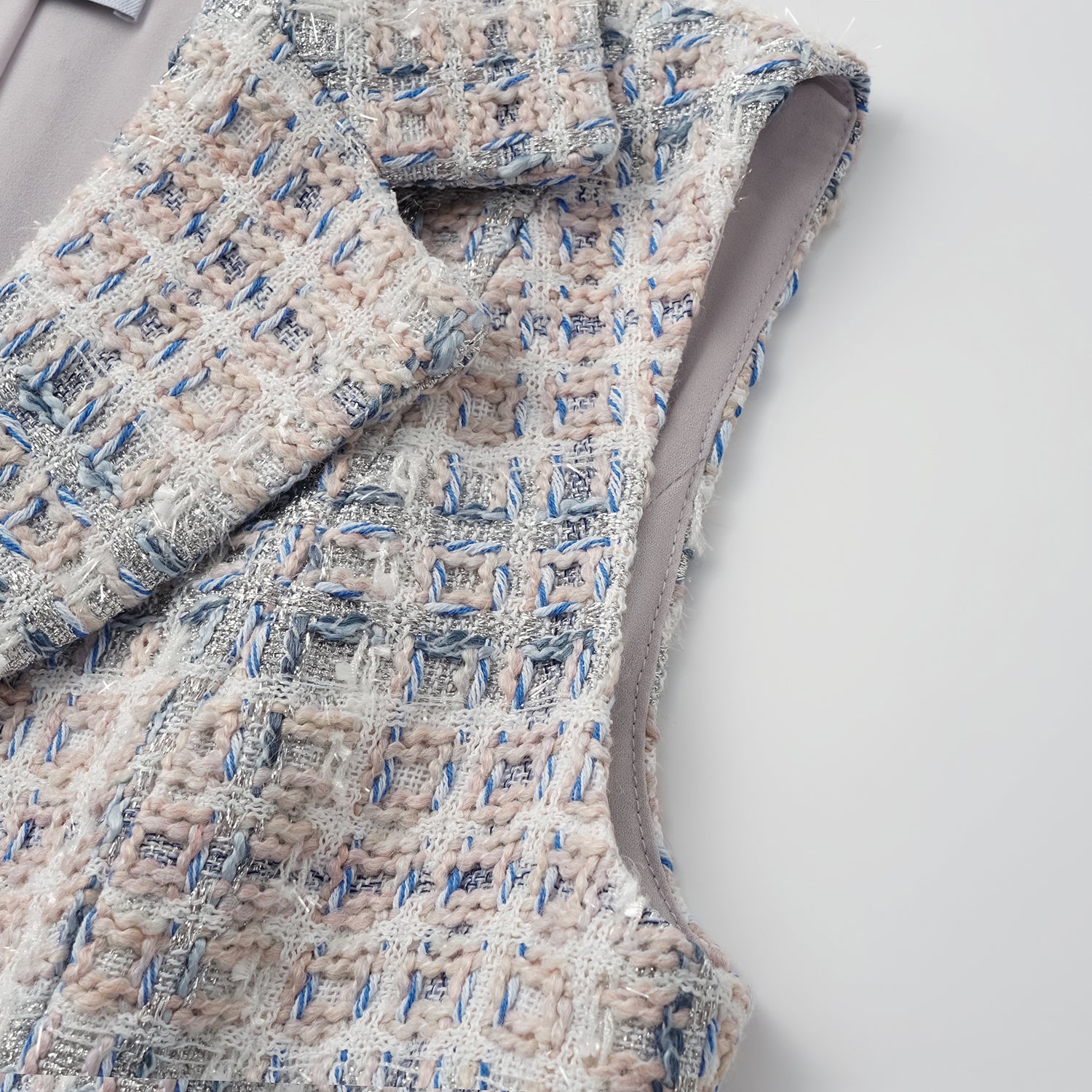 "Westminster Weekdays" 輕薄花呢馬甲背心—Blueberry Biscuit